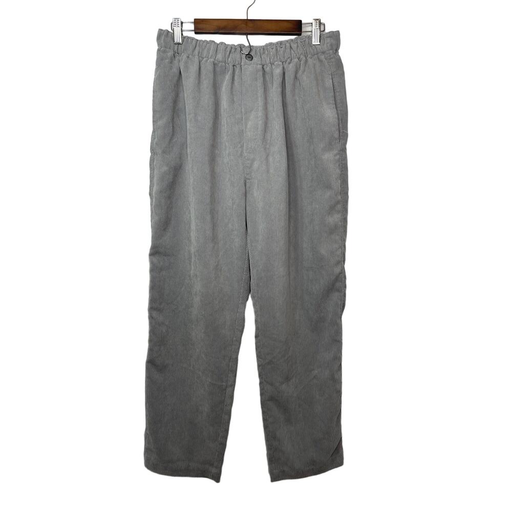 Woman Within slacks pants trousers women's 18 petite 18w gray light gray pull on